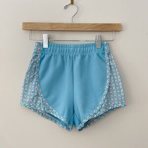 BISBY EUC/LN Girls Floral Pattern Block Athletic Shorts